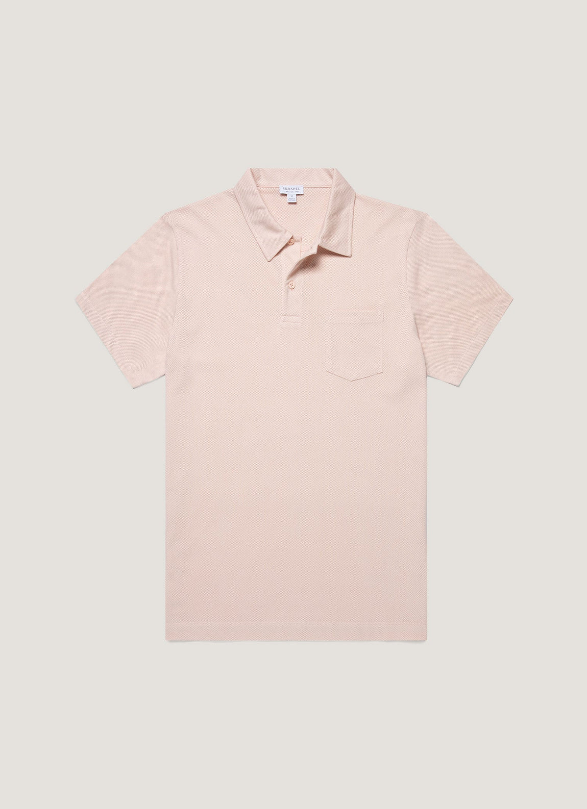 Men's Riviera Polo Shirt in Pastel Pink