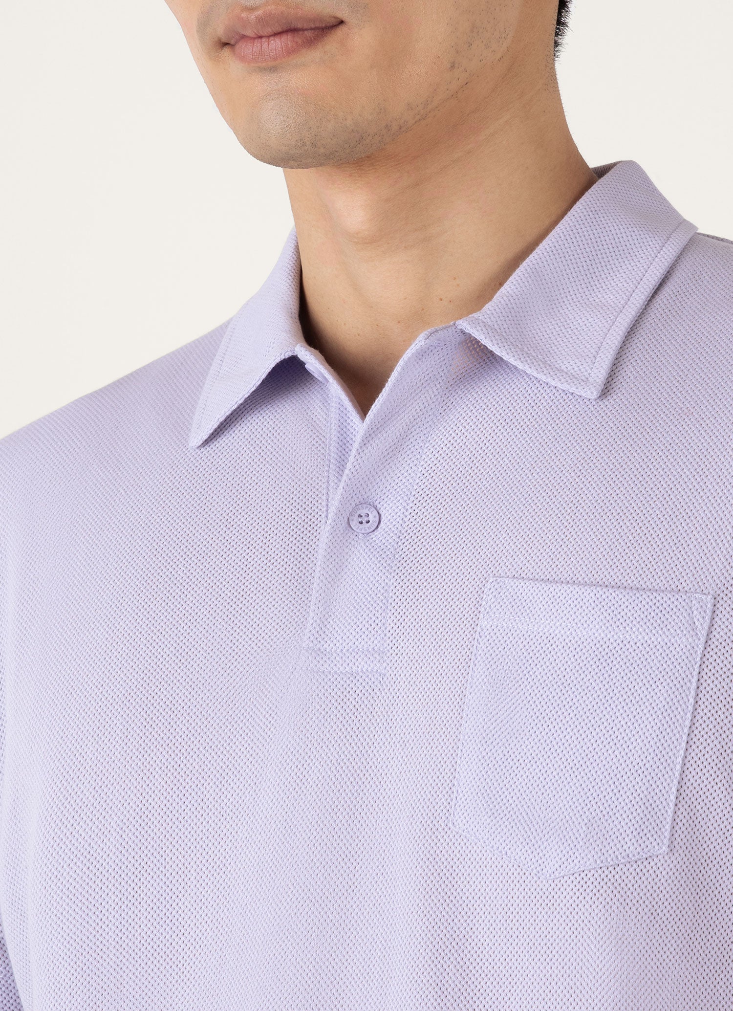 Men's Riviera Polo Shirt in Pale Lilac