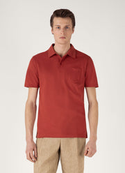 Men's Riviera Polo Shirt in Garnet Red