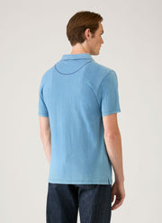 Men's Riviera Polo Shirt in Mid Indigo Wash