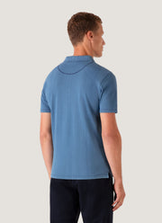Men's Riviera Polo Shirt in Mid Indigo Wash
