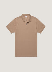 Men's Piqué Polo Shirt in Dune