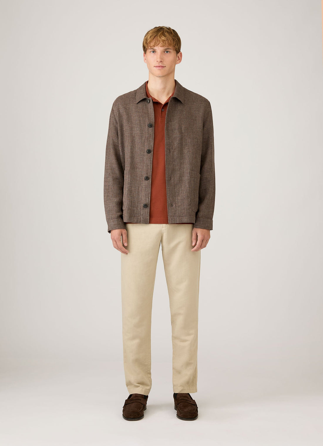 Men's Piqué Polo Shirt in Rust