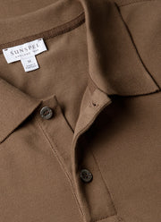 Men's Piqué Polo Shirt in Dark Cedar