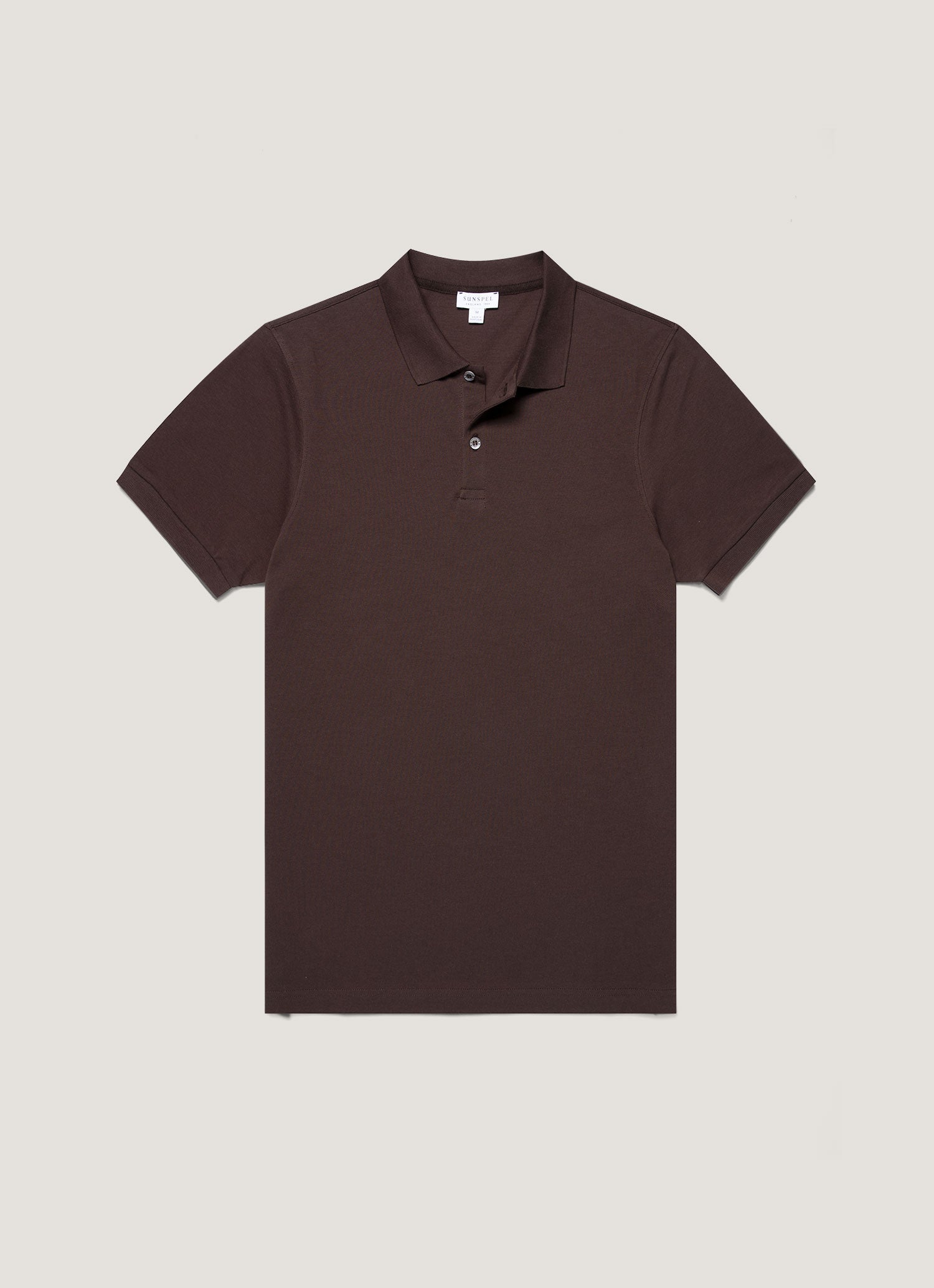 Men's Piqué Polo Shirt in Dark Chocolate