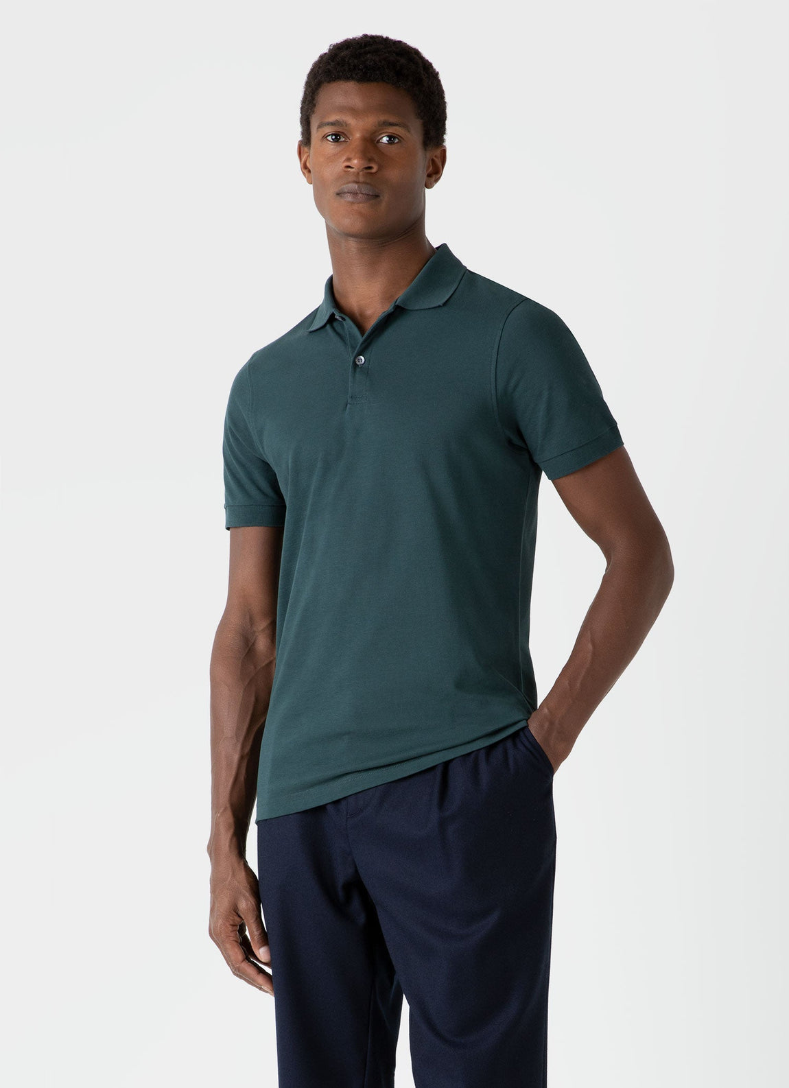 Men's Piqué Polo Shirt in Peacock