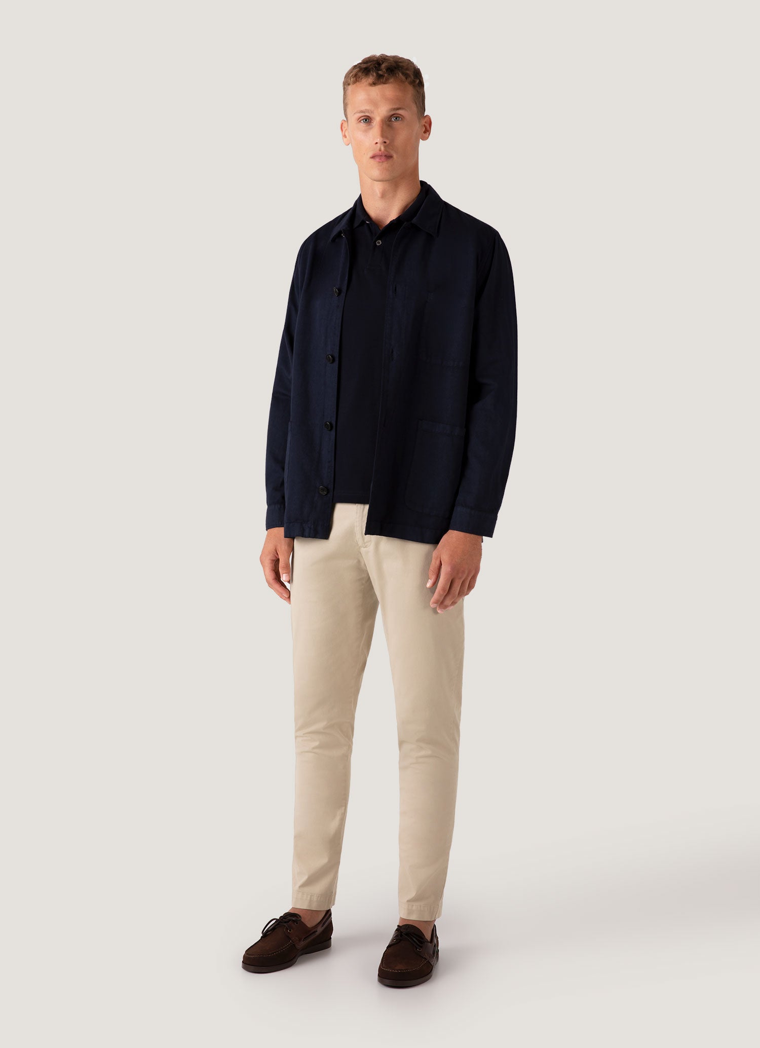 Men's Piqué Polo Shirt in Midnight Navy