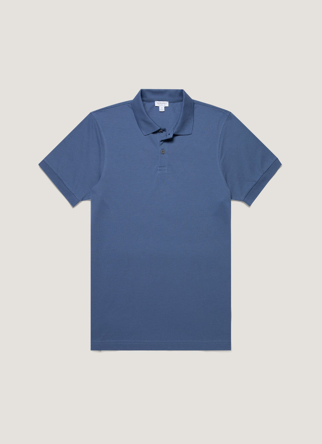 Men's Piqué Polo Shirt in Soft Denim