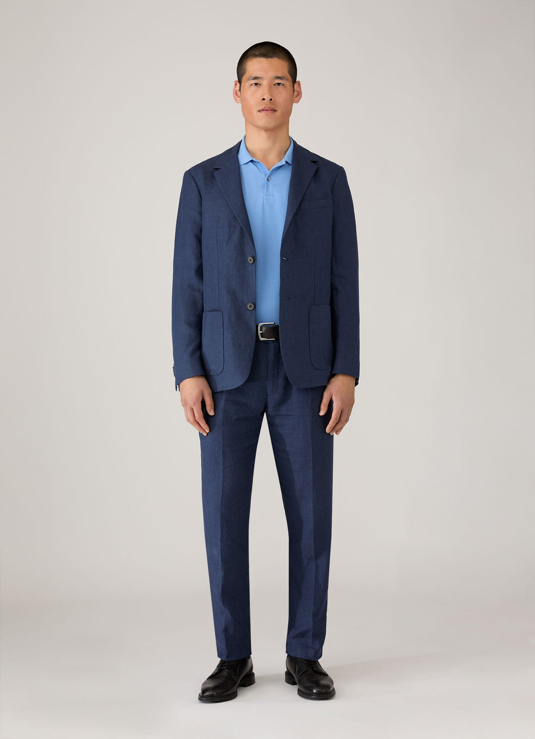 Men's Piqué Polo Shirt in Azure Blue