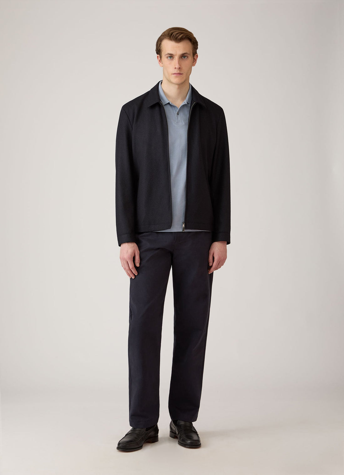 Men's Piqué Polo Shirt in Powder Blue