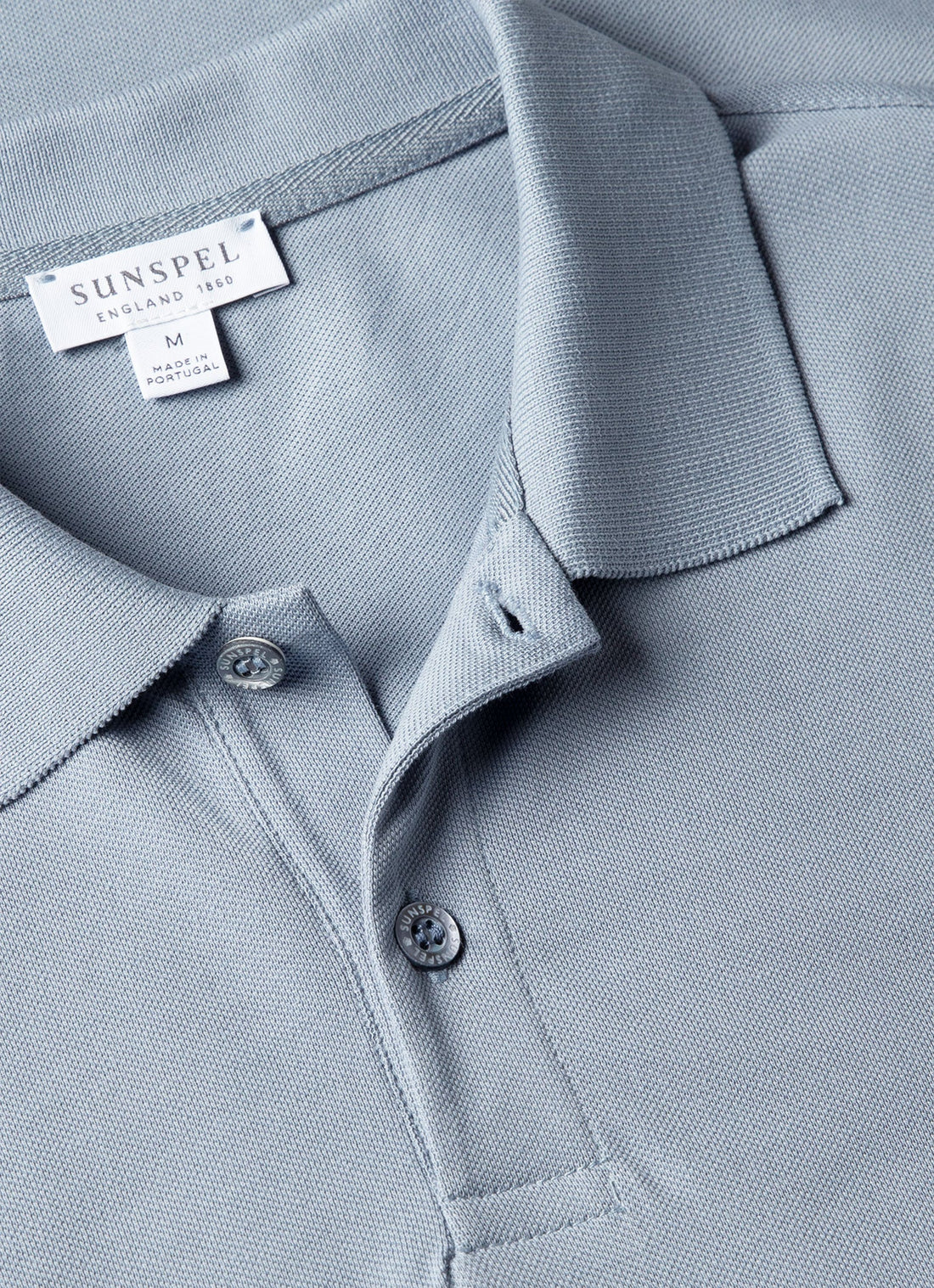 Men's Piqué Polo Shirt in Powder Blue