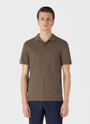 Men's Piqué Polo Shirt in Khaki