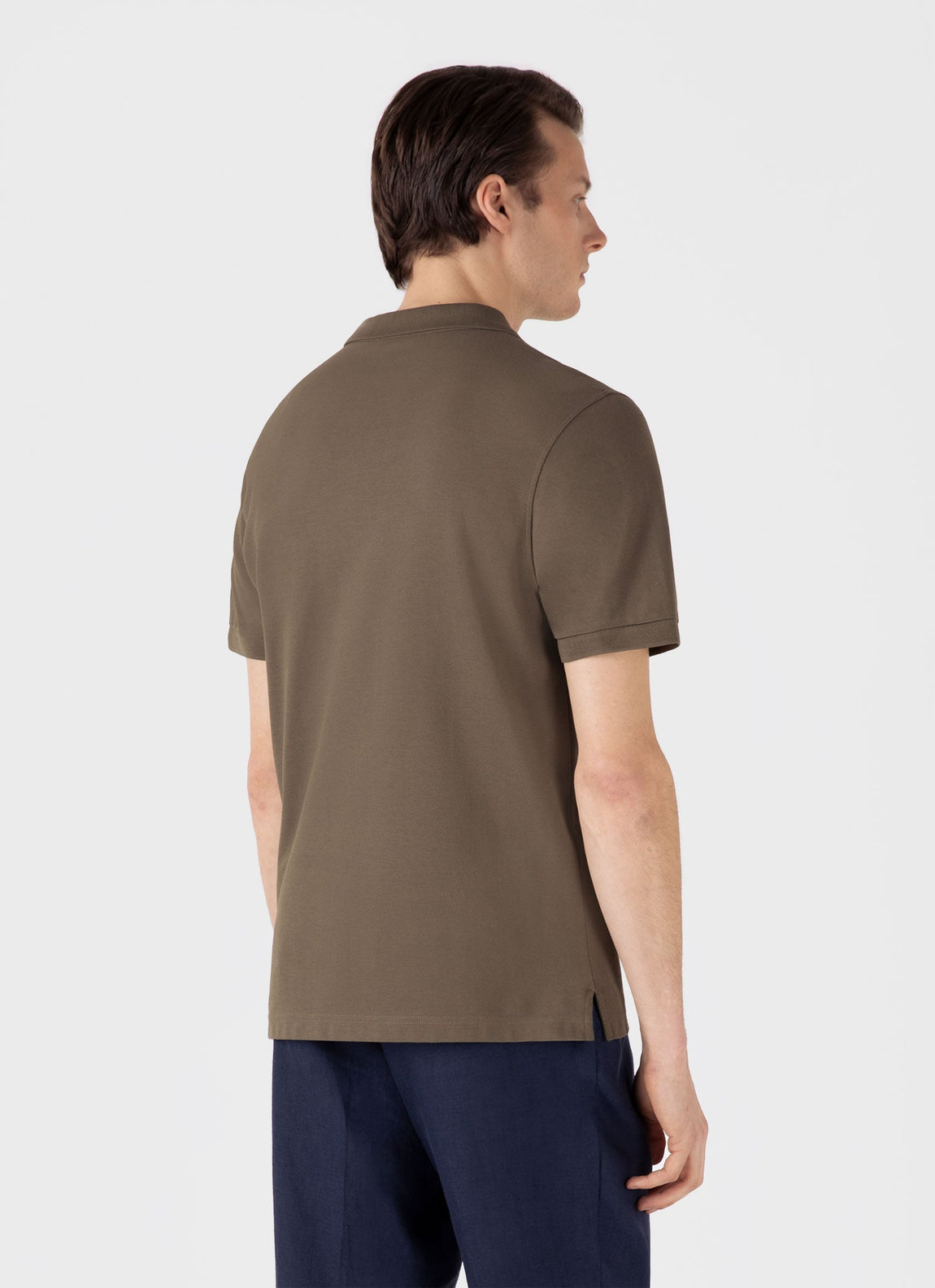 Men's Piqué Polo Shirt in Khaki