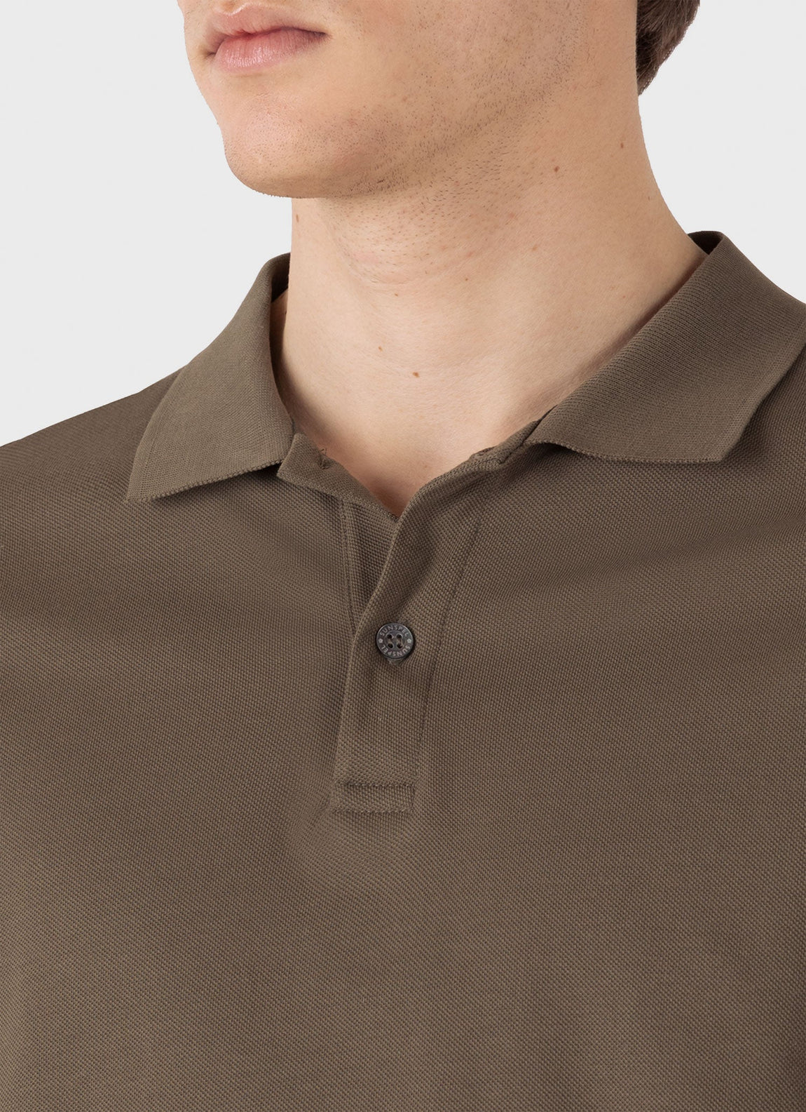 Men's Piqué Polo Shirt in Khaki