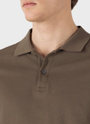 Men's Piqué Polo Shirt in Khaki