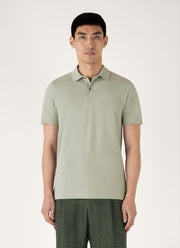 Men's Piqué Polo Shirt in Pastel Green