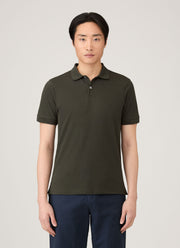 Men's Piqué Polo Shirt in Dark Green