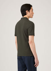 Men's Piqué Polo Shirt in Dark Green