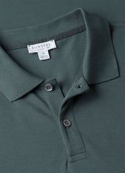 Men's Piqué Polo Shirt in Dark Petrol