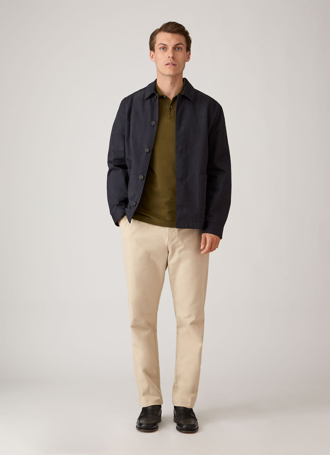 Men's Piqué Polo Shirt in Loden Green