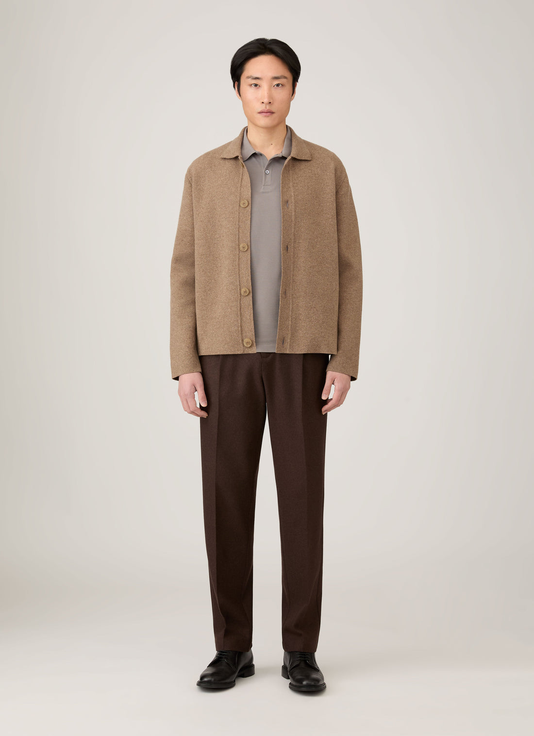 Men's Piqué Polo Shirt in Iron Grey