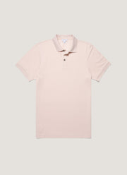 Men's Piqué Polo Shirt in Pastel Pink
