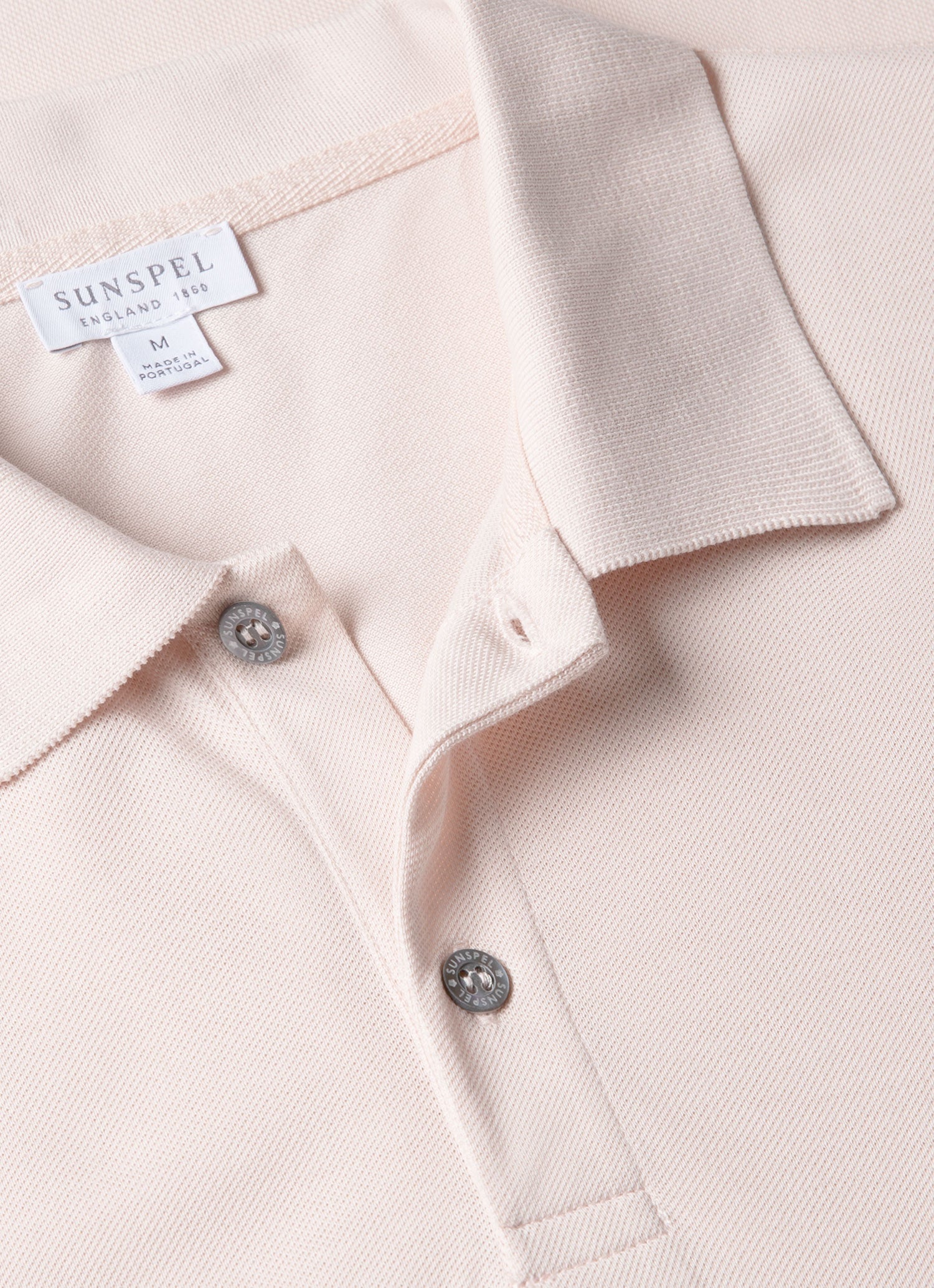 Men's Piqué Polo Shirt in Pastel Pink