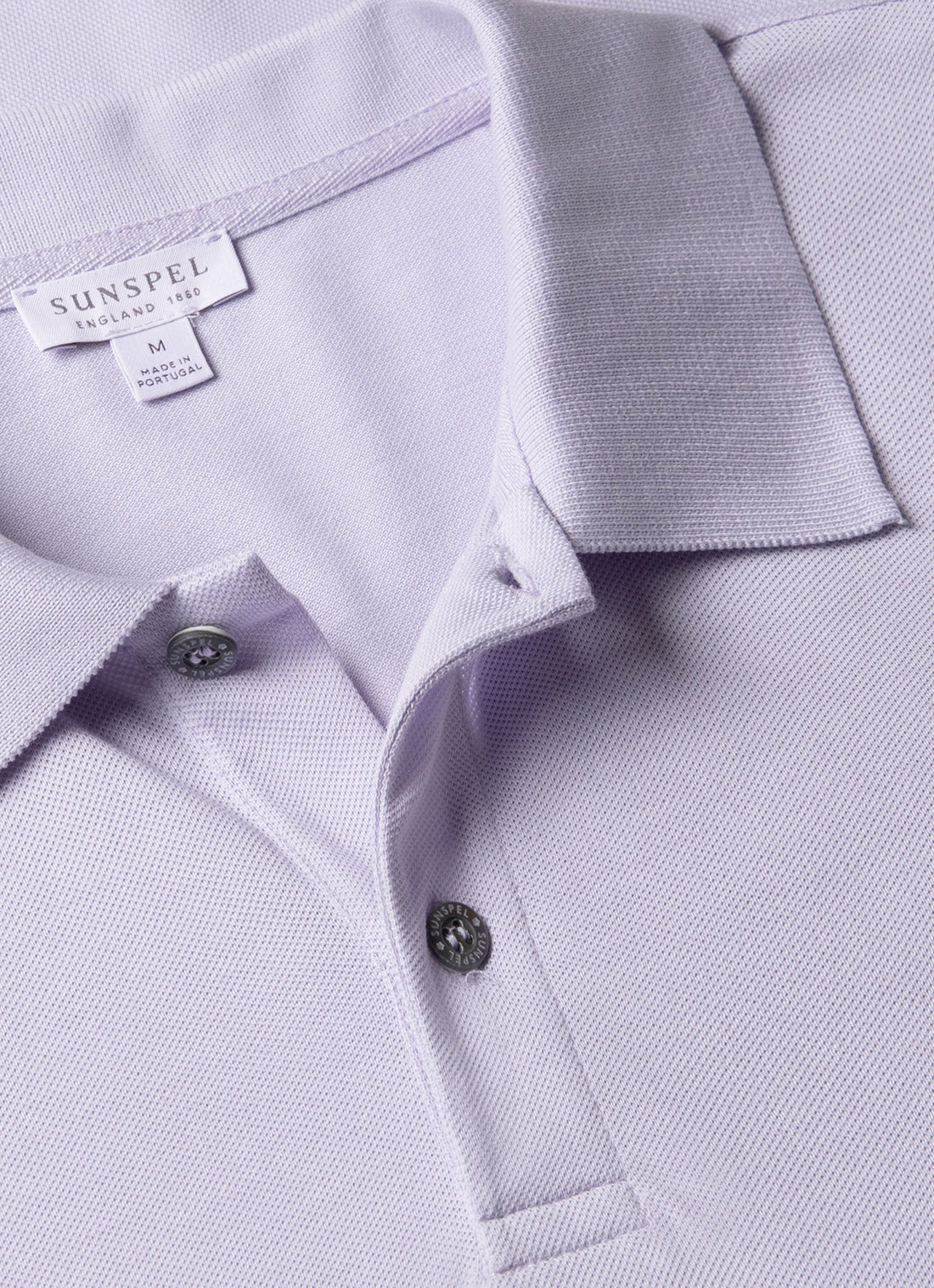 Men's Piqué Polo Shirt in Pale Lilac
