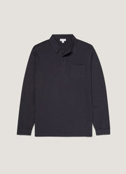 Men's Riviera Long Sleeve Polo Shirt in Navy