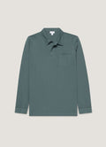 Men's Long Sleeve Riviera Polo Shirt in Dark Petrol