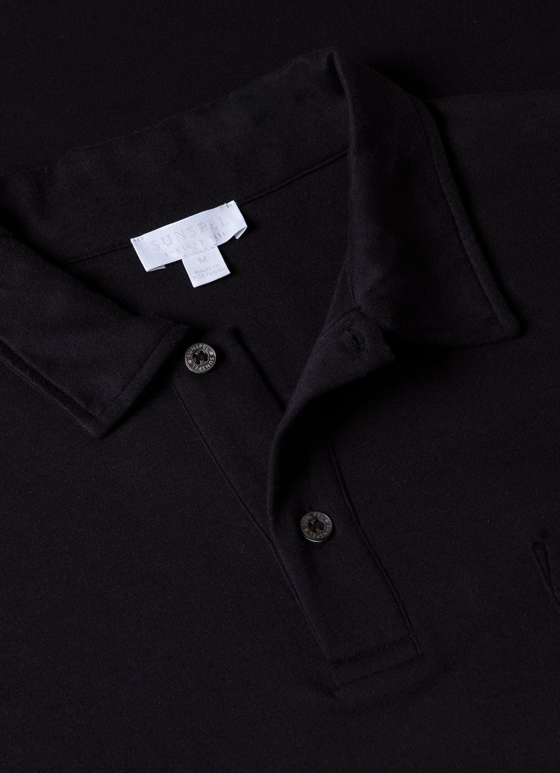 Men's Sea Island Cotton Riviera Polo Shirt in Black