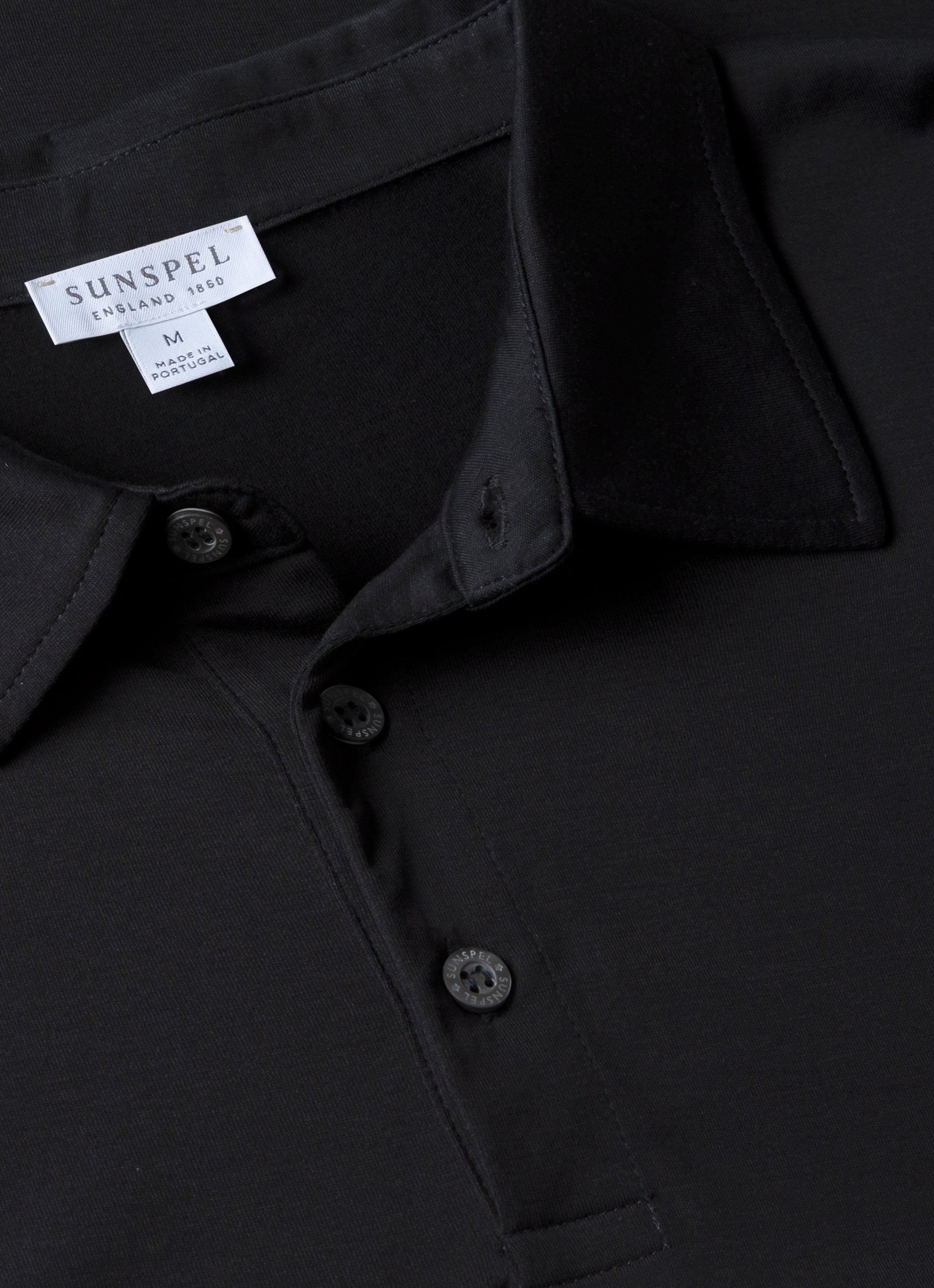 Men's Jersey Classic Polo Shirt in Black
