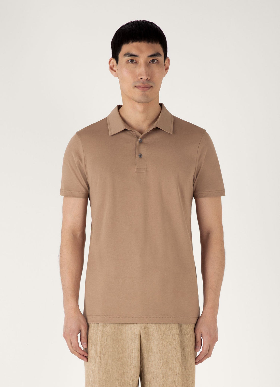 Men's Classic Jersey Polo Shirt in Dune