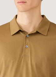 Men's Classic Jersey Polo Shirt in Walnut