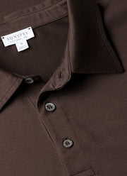 Men's Classic Jersey Polo Shirt in Dark Chocolate