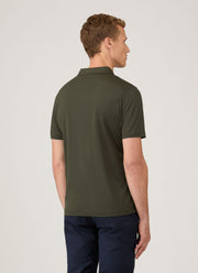 Men's Classic Jersey Polo Shirt in Dark Green
