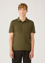 Men's Classic Jersey Polo Shirt in Deep Olive