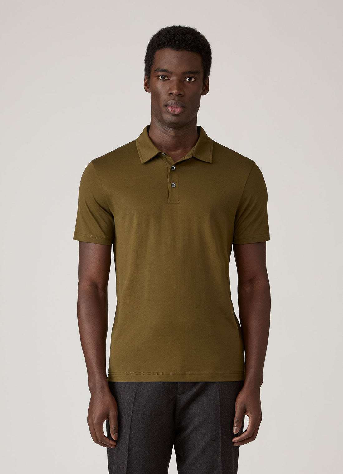 Men's Classic Jersey Polo Shirt in Loden Green
