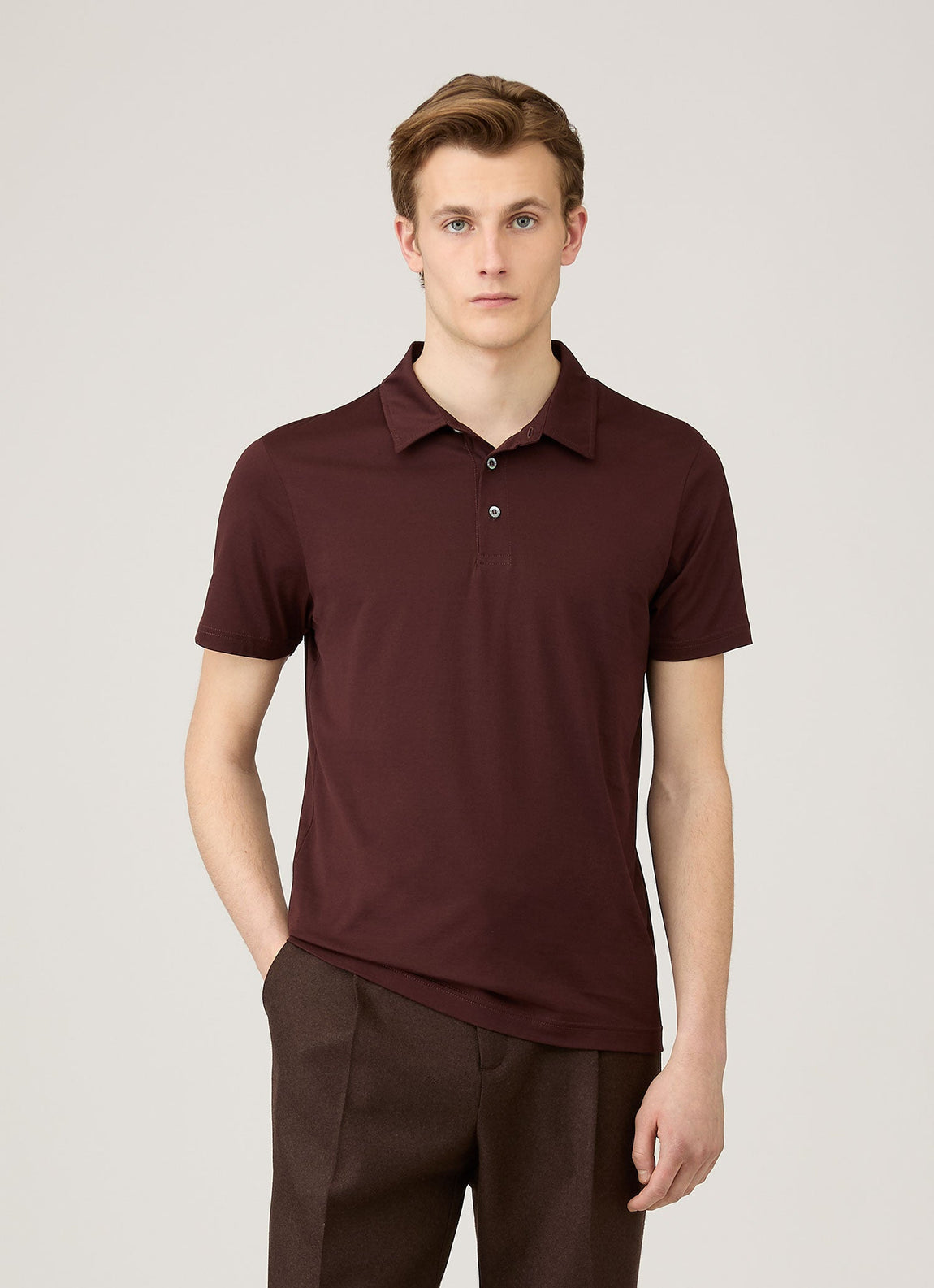 Men's Classic Jersey Polo Shirt in Bakelite