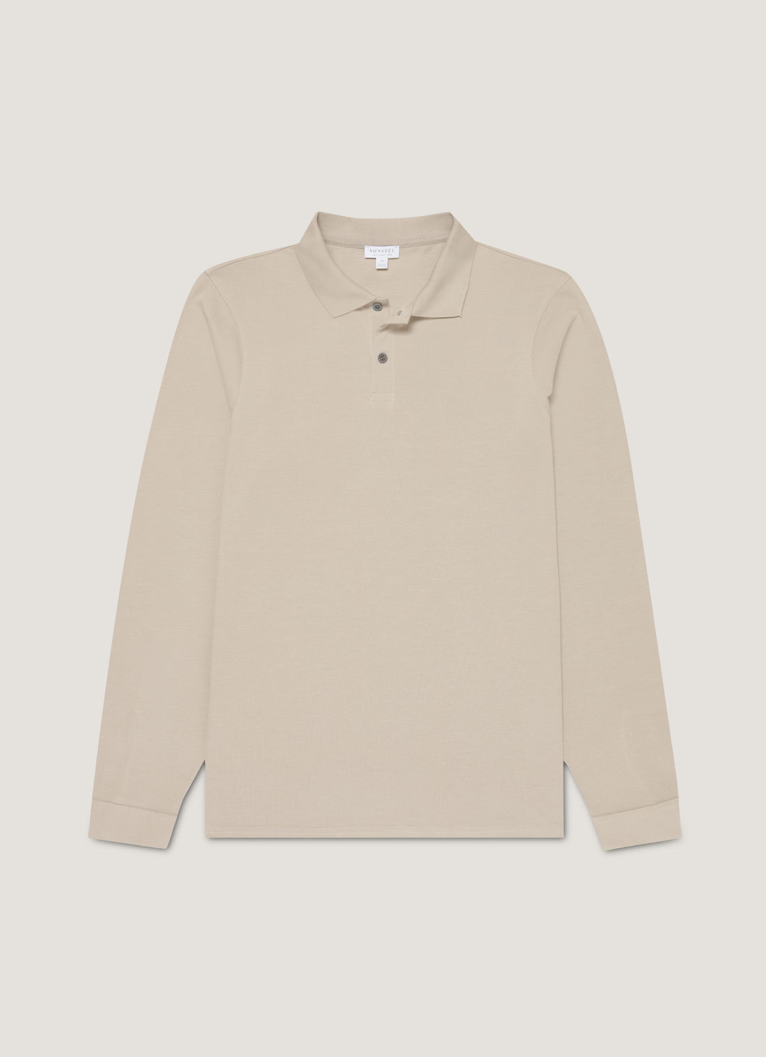 Men's Long Sleeve Piqué Polo Shirt in Fog