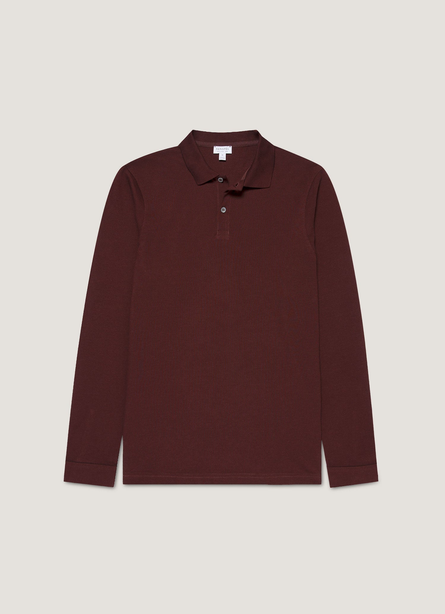 Men's Long Sleeve Piqué Polo Shirt in Bakelite