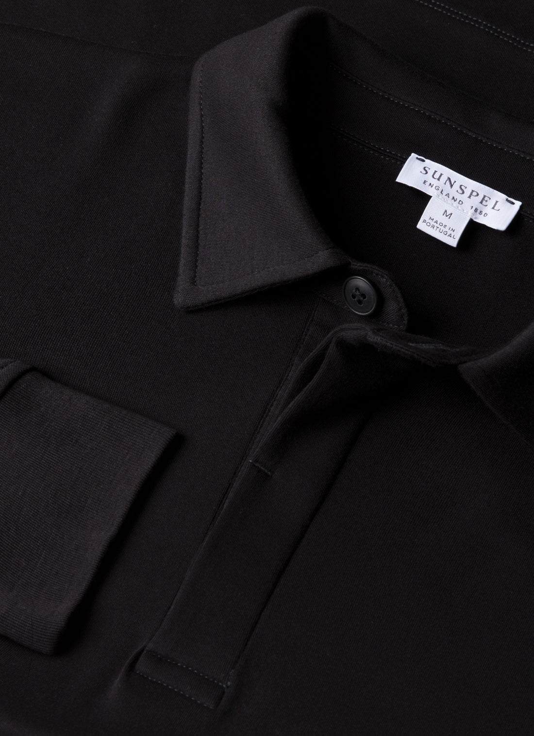 Men's Heavyweight Rugby Polo Shirt in Black