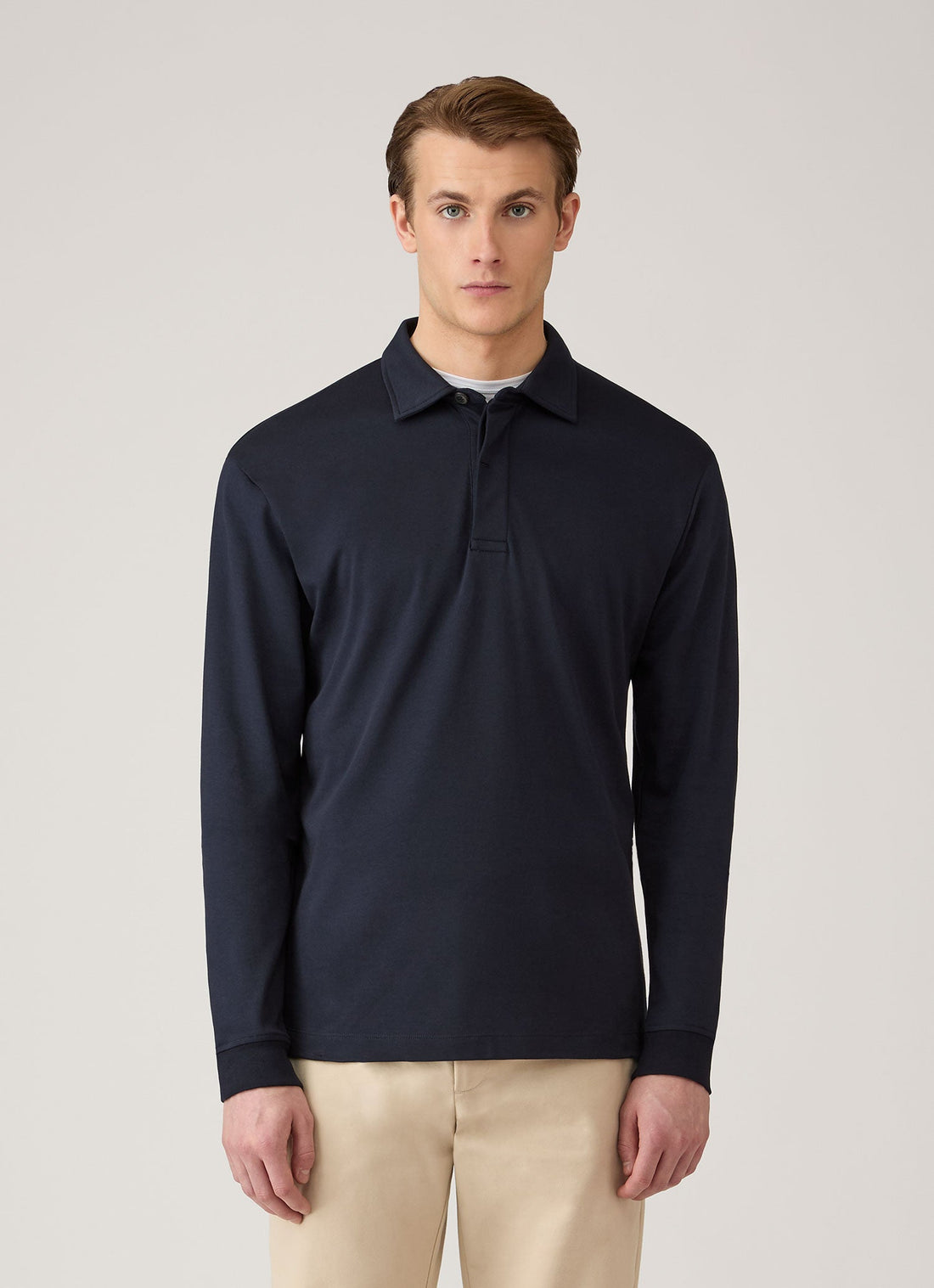 Men's Heavyweight Rugby Polo Shirt in Midnight Navy
