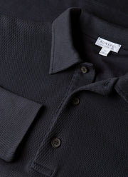 Men's Long Sleeve Cellulock Polo Shirt in Navy