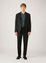 Men's Cotton Knit Polo Shirt in Slate Blue