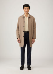 Men's Cotton Knit Polo Shirt in Ecru