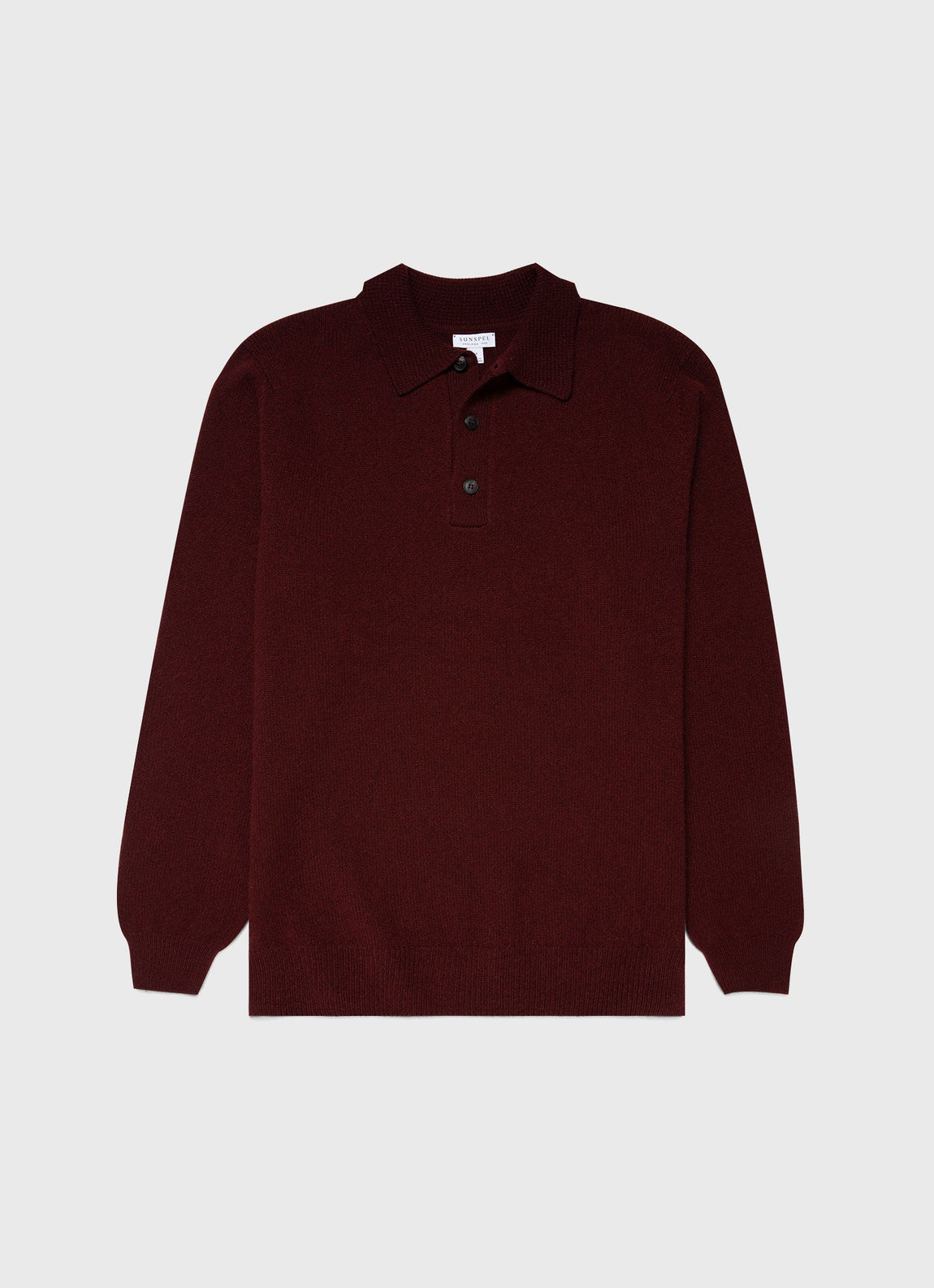 Men's Lambswool Polo Shirt in Maroon