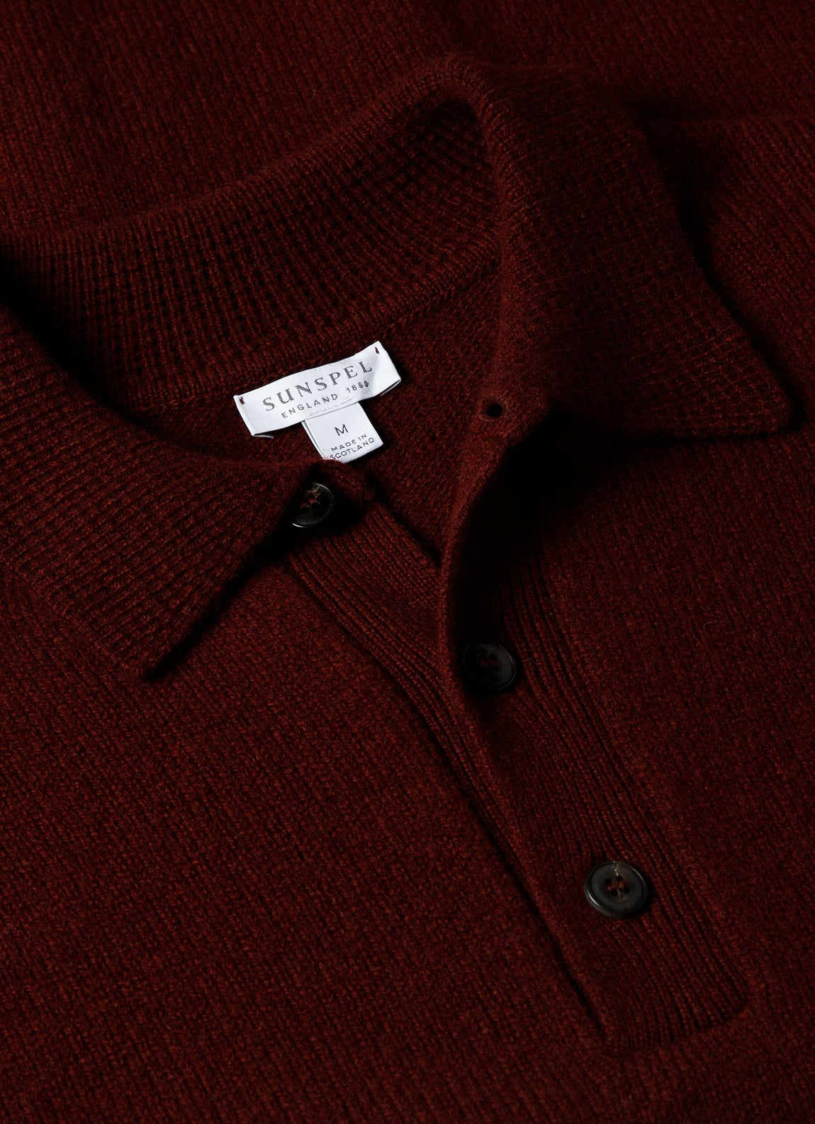 Men's Lambswool Polo Shirt in Maroon