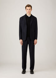 Men's Cashmere Knitted Polo Shirt in Black