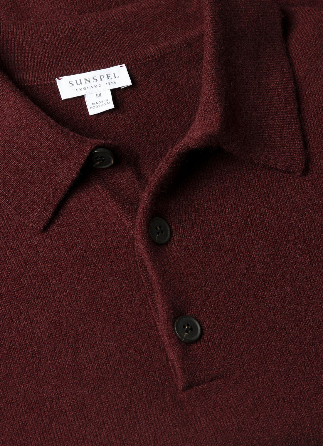 Men's Cashmere Knitted Polo Shirt in Bakelite